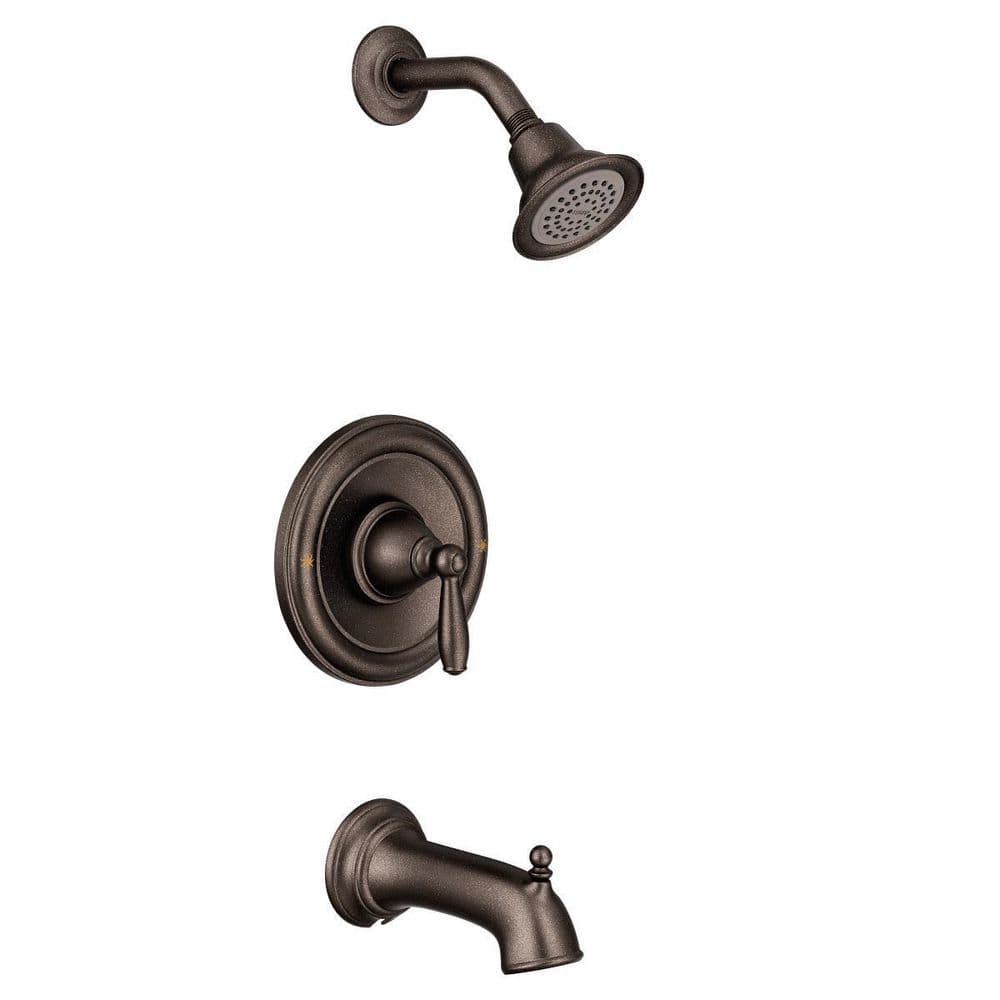 Brantford 1 Handle Wall Mounted Tub and Shower Trim Kit with Spout in Oil Rubbed Bronze (Valve Not Included) price history on PriceWatchPro