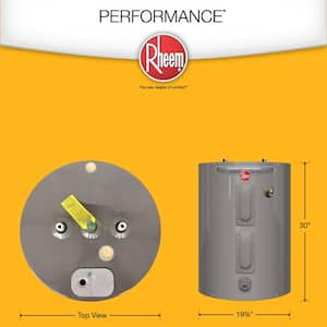 Rheem Performance 50 Gal. Short 6-Year 40,000 BTU Natural Gas Tank Water  Heater XG50S06EC40U1 - The Home Depot