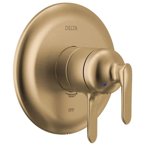 Bonacci Gold 2-Handle Valve Trim Kit in Lumicoat Champagne Bronze (Valve Not Included)