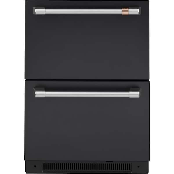 Cafe 5.7 cu. ft. Built-in Undercounter Dual-Drawer Refrigerator in Matte Black, Fingerprint Resistant