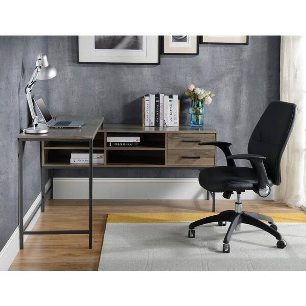 Home Candon Desk Distressed Brown Oak