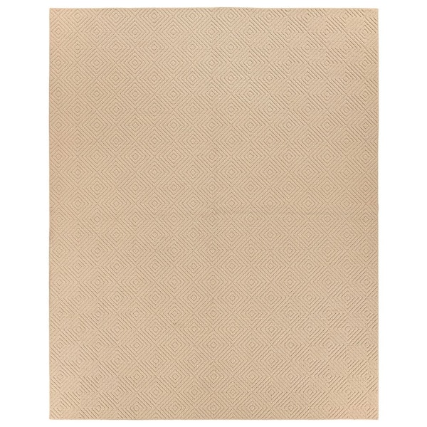 Brentwood Jasmine 8 ft. x 10 ft. Tan Geometric Area Rug