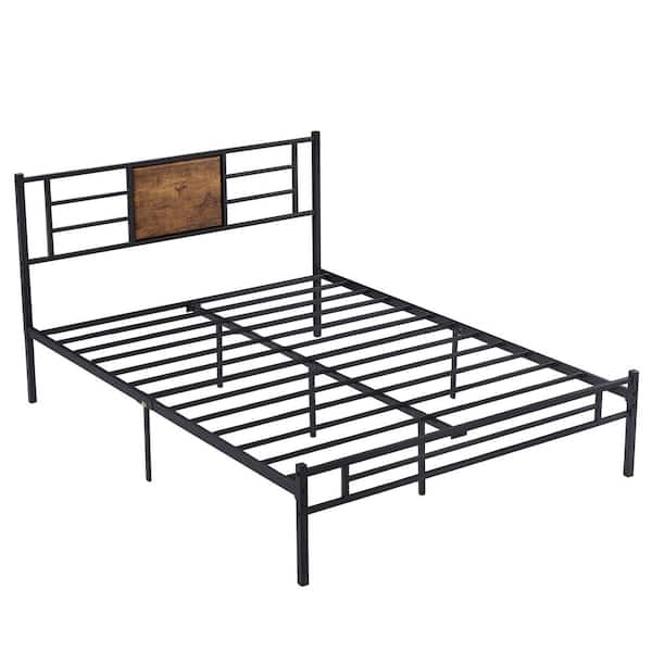 VECELO Platform Bed Frame ，Black Metal Frame， Full Size Platform Bed ...