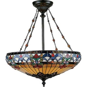 Belle Fleur 4-Light Vintage Bronze Pendant