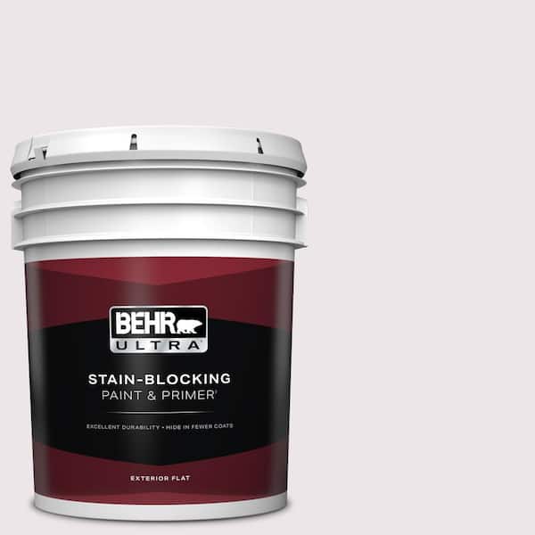 BEHR ULTRA 5 gal. #670C-1 November Pink Flat Exterior Paint & Primer