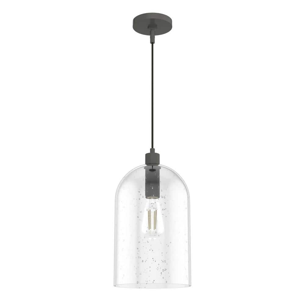 Noble Bronze Seeded Glass LED Pendant Light