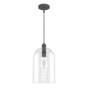 Lochemeade 1 Light Noble Bronze Pendant with Seeded Glass Shade Kitchen Light
