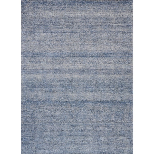 Weston Aegean Blue 10 ft. x 13 ft. Solid Contemporary Area Rug