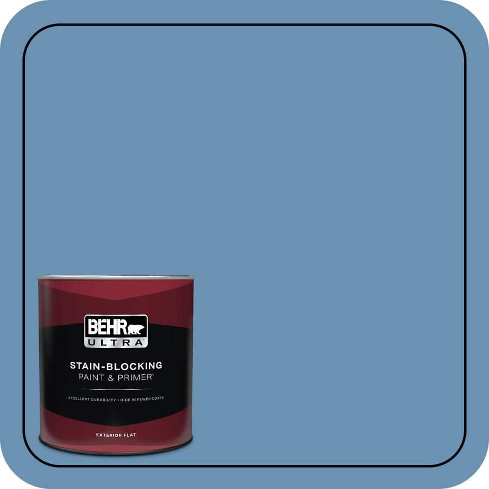 1 qt. #M510-4 Brittany Blue Flat Exterior Paint & Primer price history on PriceWatchPro