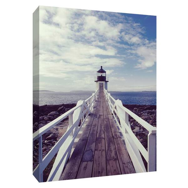 PTM Images 12 in. x 10 in. ''Lighthouse Path'' Canvas Wall Art