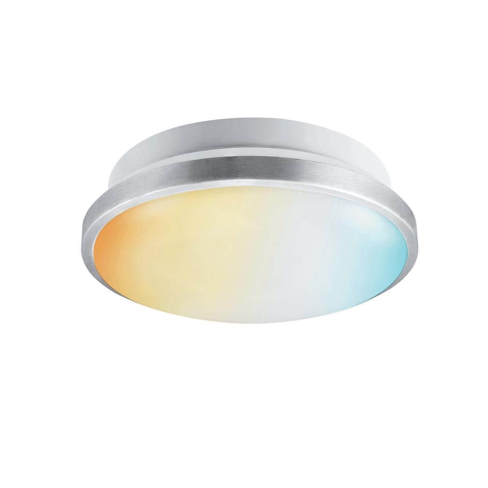 14 in. Dimmable Selectable LED Integrated Flush Mount Light with Adjustable