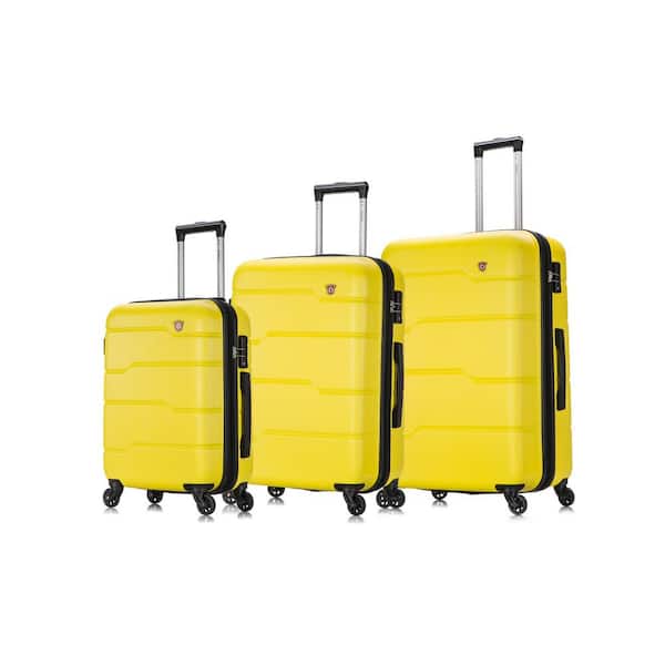 DUKAP Rodez 20 in./24 in./28 in. Yellow Lightweight Hardside (3-Piece)