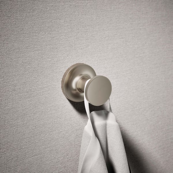 Purist Single Robe Hook in Vibrant Brushed Nickel