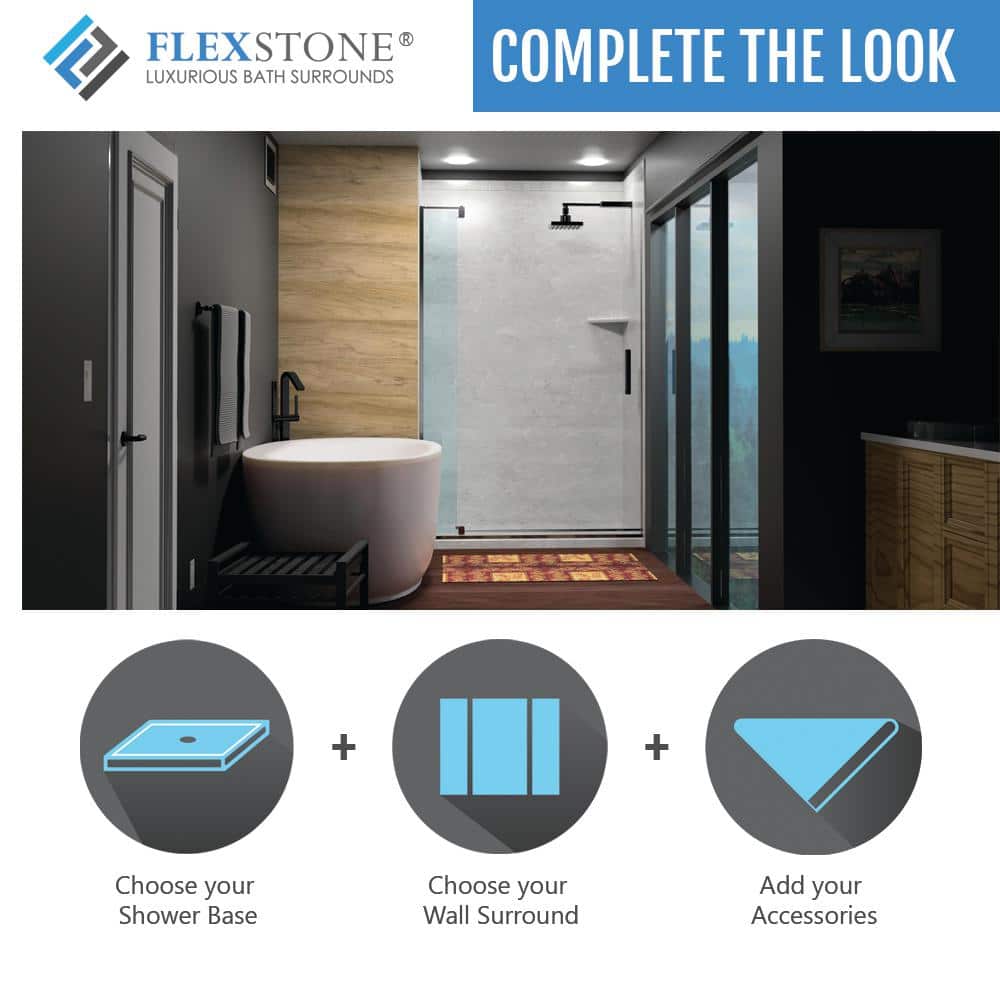Adaptable 60" x 60" x 80" Calypso Marble Alcove Shower Kit
