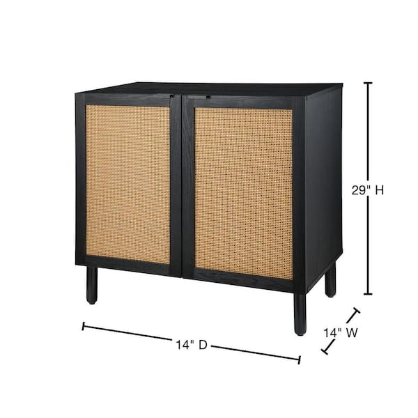 Sango Orre Black 2-Door Cabinet 7238BB581ACU48 - The Home Depot