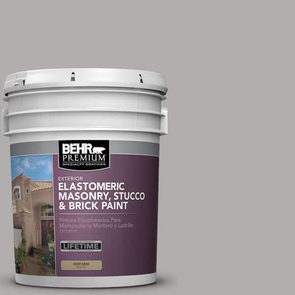 5 gal. #MS-81 Crater Gray Elastomeric Masonry, Stucco and Brick Exterior Paint
