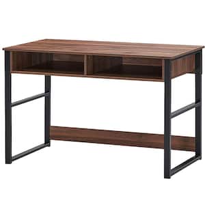 Home Office 47.5 in. W Computer Desk 2-Drawers Makeup Vanity Console Table Vintage