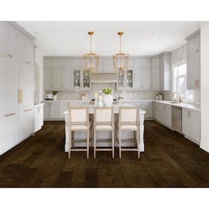 Lyon Birch 3/8 in. T x 6.5 in. W Tongue and Groove Light Distressed Engineered Hardwood Flooring (43.58 sq. ft./case)