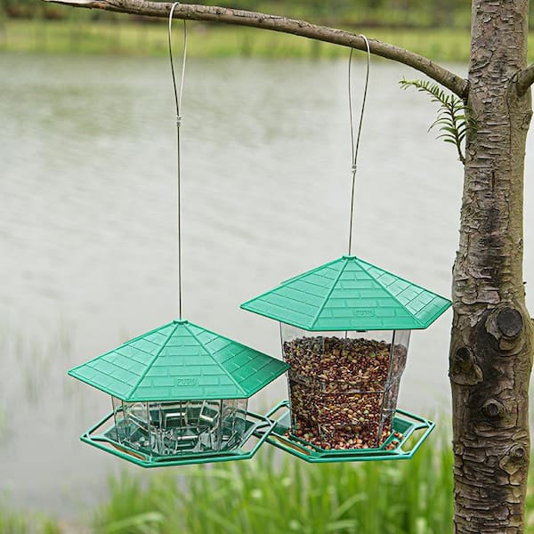 Afoxsos Green Panorama Hanging Bird Feeder Foldable Feeder Sunscreen  Antifreeze Bird Cage lbs. Capacity HDDB1000 The Home Depot