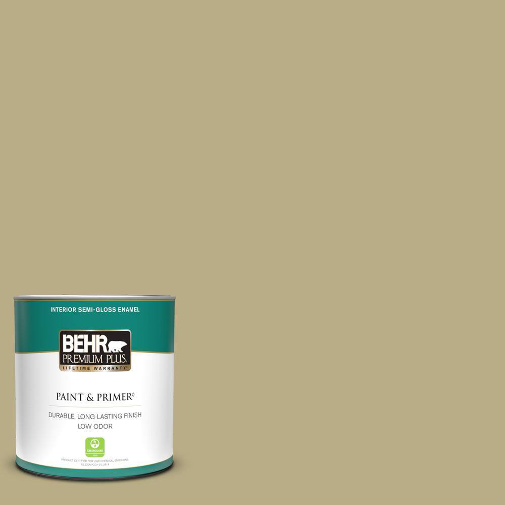BEHR PREMIUM PLUS 1 qt. S3304 Fennel Seed SemiGloss Enamel Low Odor