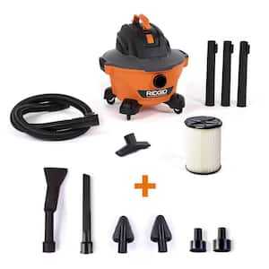 6 Gallon 3.5 Peak HP NXT Wet/Dry Shop Vacuum with Filter, Hose, Wands, Utility Nozzle and Car Cleaning Attachment Kit