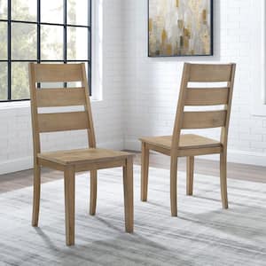 Joanna Rustic Brown Wooden Dining Chair Set of 4