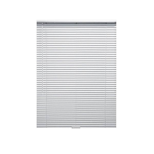 Hampton Bay Cut-to-Width White Cordless 1 in. Room Darkening Vinyl Blind 27 in. W x 48 in. L