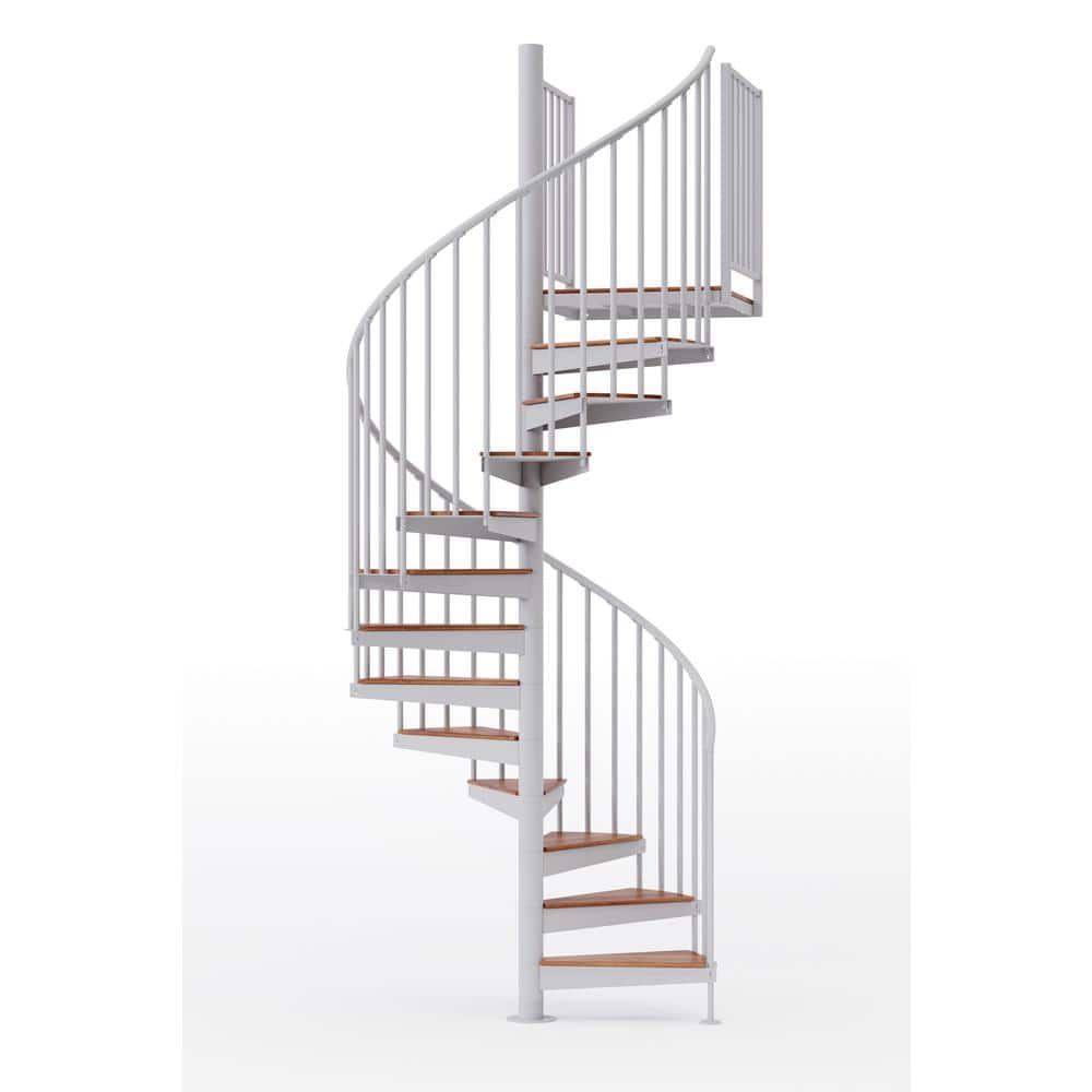 Condor White Interior 60in Diameter, Fits Height 127.5in - 142.5in, 2 42in Tall Platform Rails Spiral Staircase Kit price history on PriceWatchPro