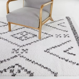 Culver Cream/Charcoal 5 ft. x 7 ft. Geometric Area Rug