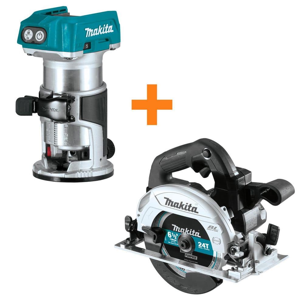 Makita 18V LXT Brushless Variable Speed Compact Router with Built-In ...