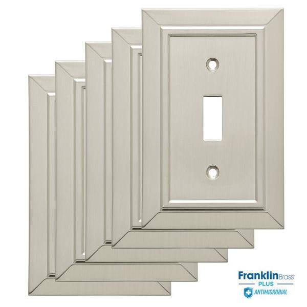 Franklin Brass W35217-SN-C Classic Architecture Single Toggle Switch Wall Plate/Switch Plate/Cover Satin Nickel Liberty Hardware Manufacturing Corporation Franklin Brass W35217-SN-C Classic Architecture Single Toggle Switch Wall Plate/Switch Plate/Cover Satin Nickel Liberty Hardware Manufacturing Corporation