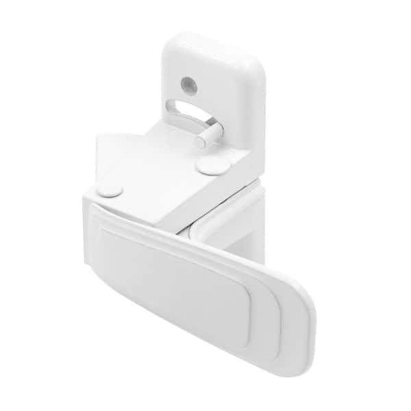 Storm and Screen Door Inside Interior Latch with Screws, White (Single Pack)