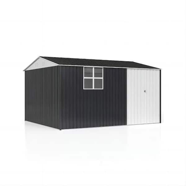 12 ft. W x 10 ft. D Metal Outdoor Storage Shed Featuring Vents Lockable Doors and Windows(120 sq. ft.)