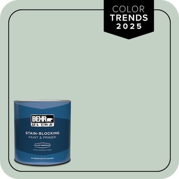 BEHR ULTRA 1 qt. #PPU11-13 Frosted Jade Extra Durable Satin Enamel Interior Paint & Primer