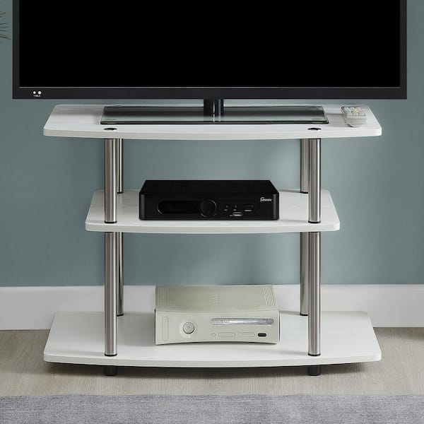 Convenience Concepts Designs2Go 31.5 in. White Particle Board TV Stand Fits TVs Up to 37 in.
