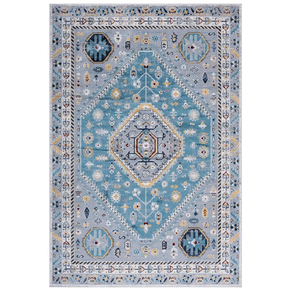 Bayside 8 ft. x 10 ft. Blue/Gray Traditional Medallion Area Rug price history on PriceWatchPro