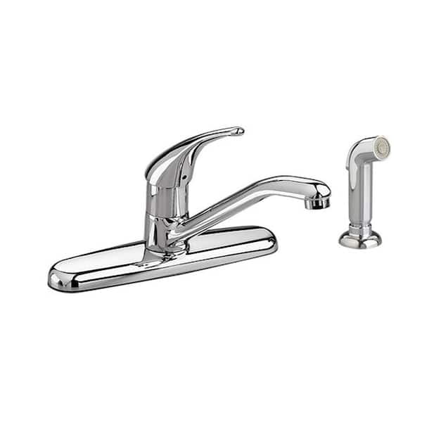 American Standard Colony Soft Single-Handle Standard Kitchen Faucet with Separate Side Sprayer in Polished Chrome