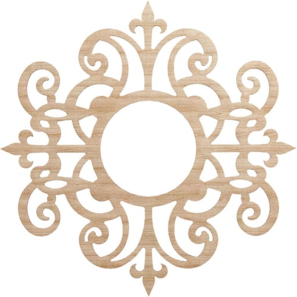 0.375 in. x 32 in. x 32 in. Wood Medallion Moulding