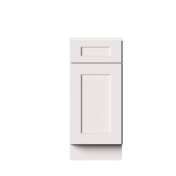 15 in. W x 24 in. D x 34.5 in. H Ready to Assemble Solid Wood Frame Shaker Drawer Base Kitchen Cabinet in White