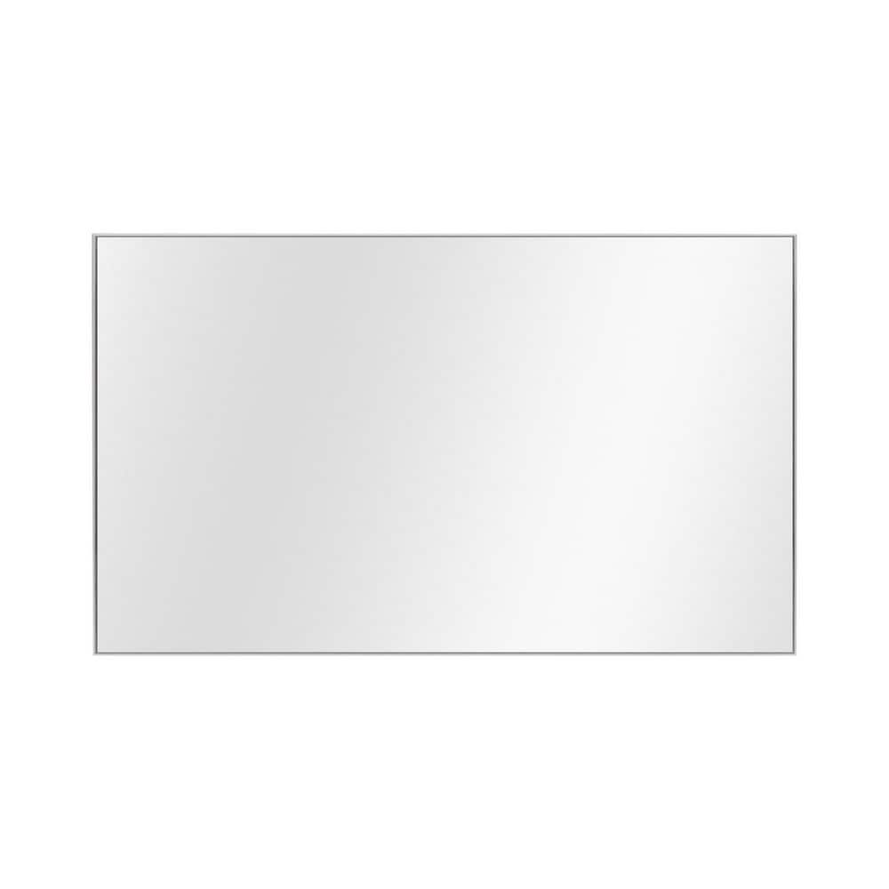 35 in. W x 59 in. H Rectangular Framed Wall Bathroom Vanity Mirror in Slive