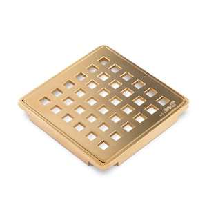Drain Cover Gold 3.75 in. W Floor Installation Kit for Accessory