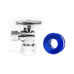 5/8 in. O.D. Compression (1/2 in. Nominal) Inlet x 3/8 in. O.D. Compression Outlet Quarter-Turn Angle Valve (10-Pack)