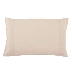 Airlia Blush 16 in. x 24 in. Down Fill Throw Pillow
