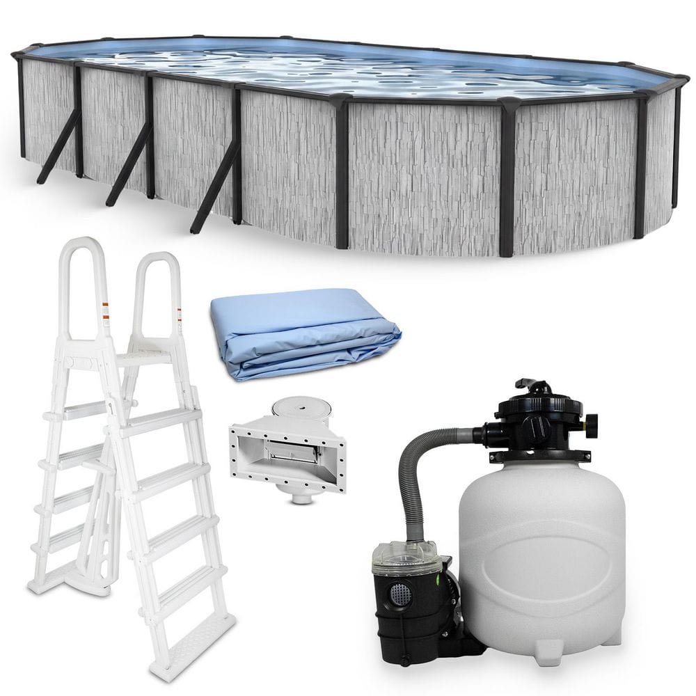Blue Wave Sevilla 12 x 24 ft. Oval 52 in. Deep Above Ground Pool