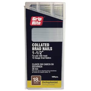 1-1/2 in. 18-Gauge Galvanized Brad Nail (1000-Count)