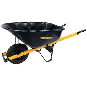 6 cu. ft. Barrow in a Box Steel Wheelbarrow with Never Flat Tire and Steel Handles