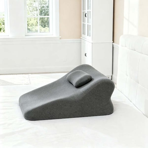Ergonomic Memory Foam Wedge Pillow for Reading & Back Support, Multi-Functional Leg Rest and Lumbar Support Pillow