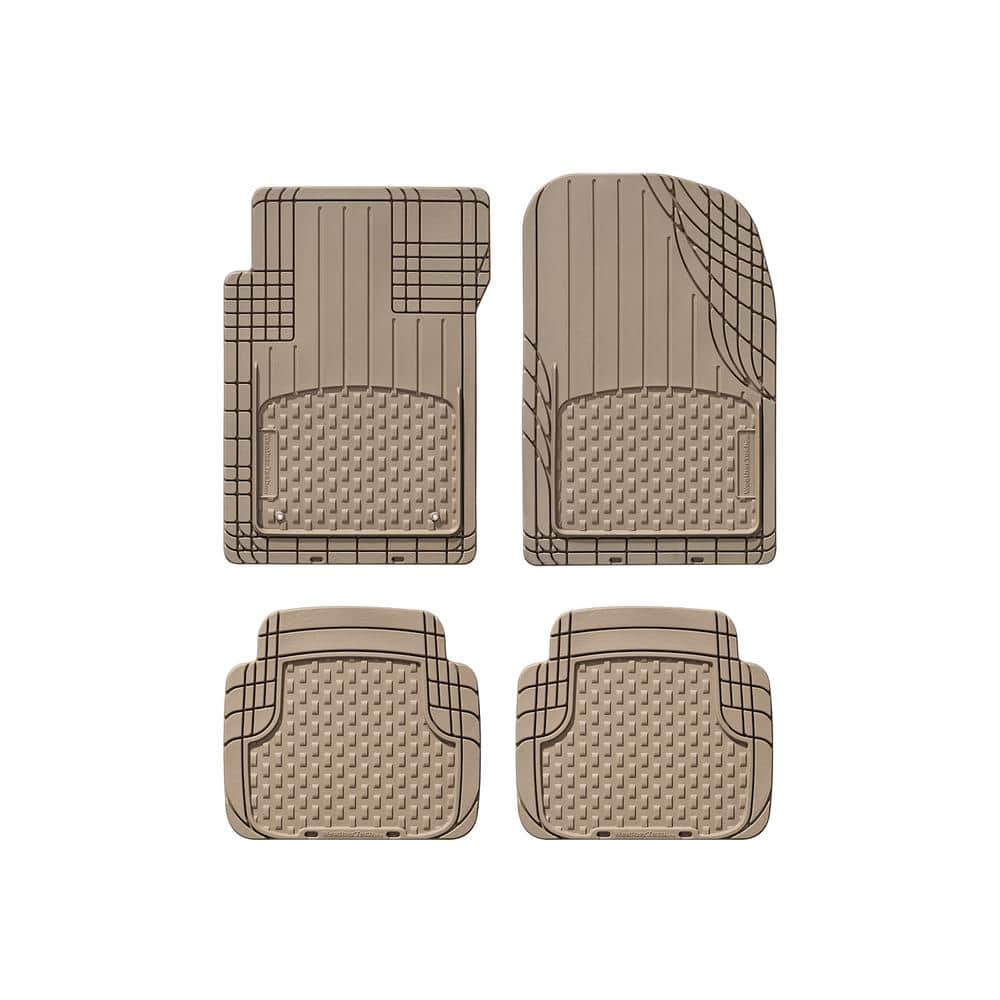 Tan 19 in. x 27 in. Advanced Rubber-like Thermoplastic Elastomer (TPE) Compound Car Mat (4-Piece) price history on PriceWatchPro