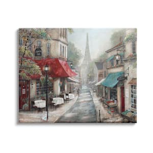 "Parisian Countryside Bistro Architecture" by Ruane Manning Unframed Print Architecture Wall Art 36 in. x 48 in.