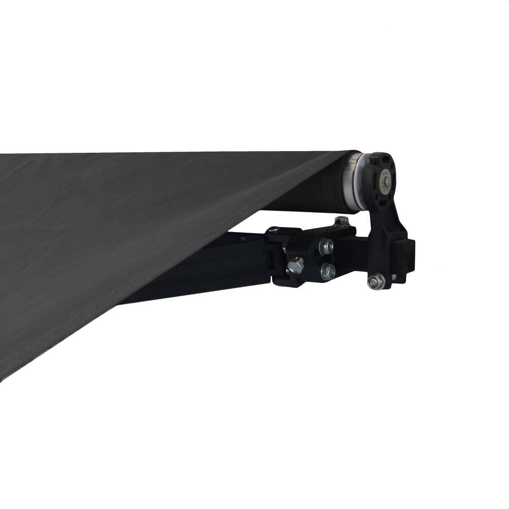 Motorized Retractable Black Patio Awning with Aluminum Frame